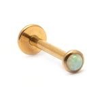 Opal Bezel Piercing Stud