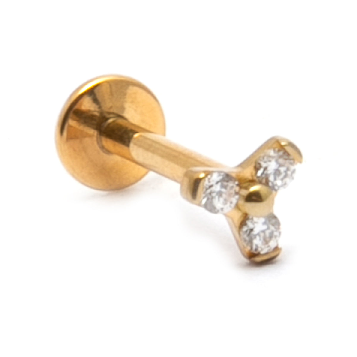 White Trinity Piercing Stud