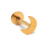 Plain Moon Piercing Stud