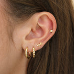 Plain Bow Stud Earring