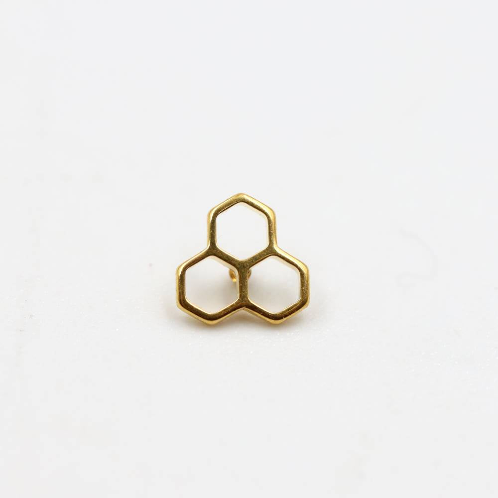 Hive Piercing Stud