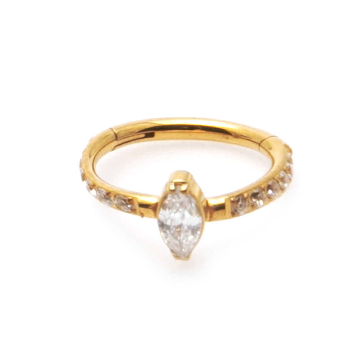 Marquise Seamless Piercing Hoop