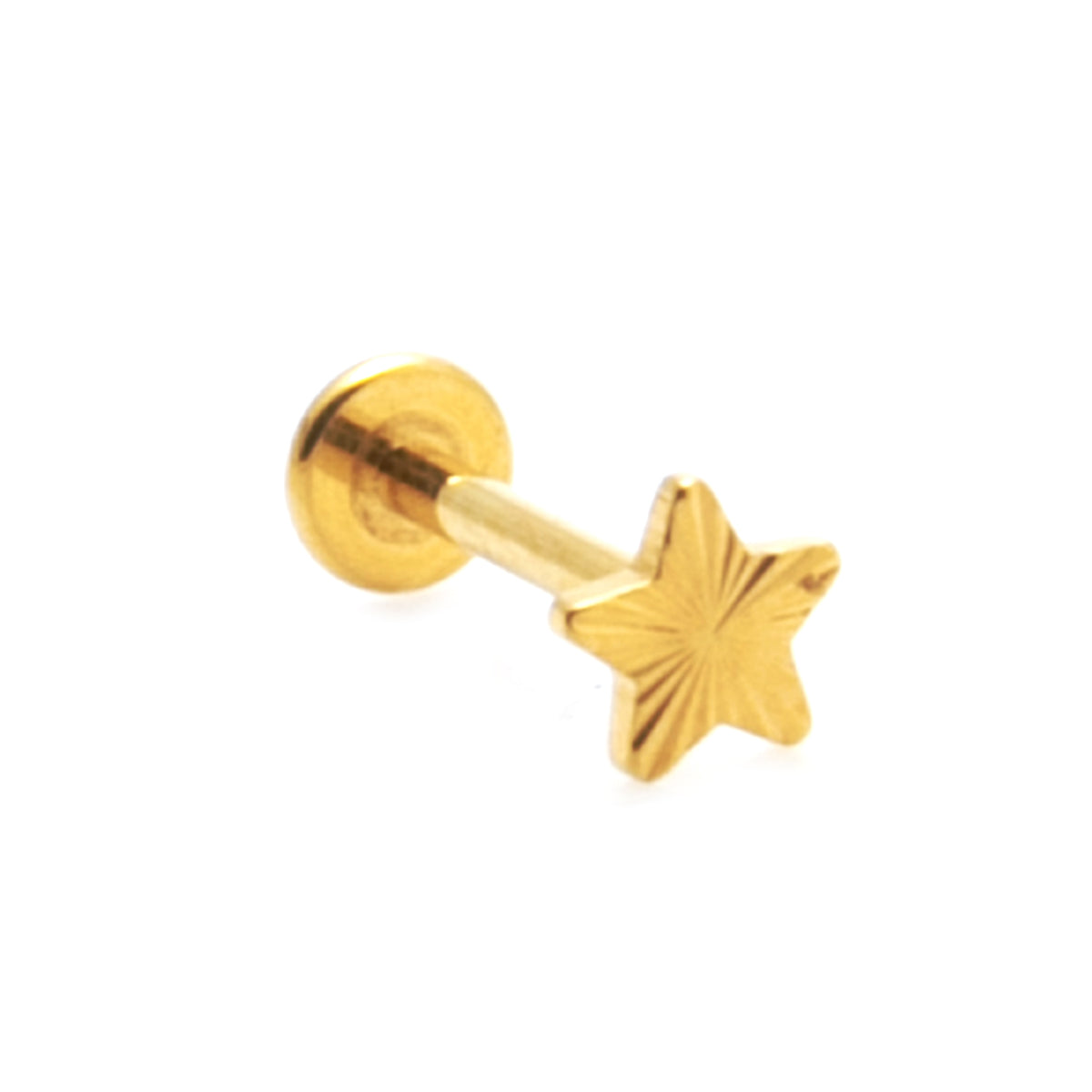 Texture Star Piercing Stud