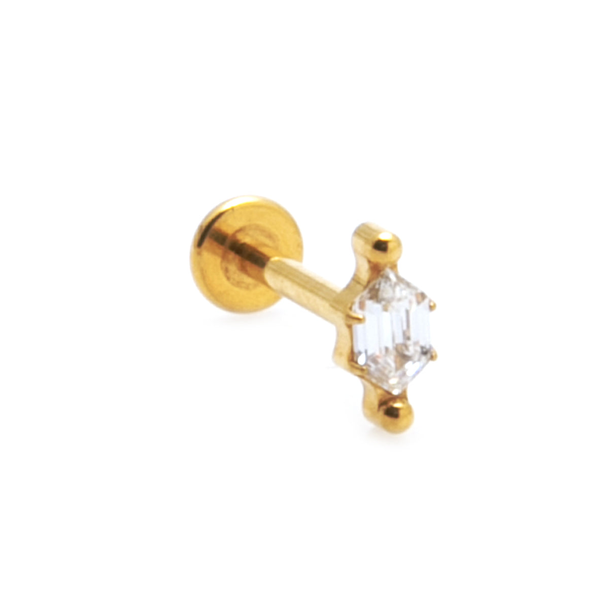 Hexagon Piercing Stud