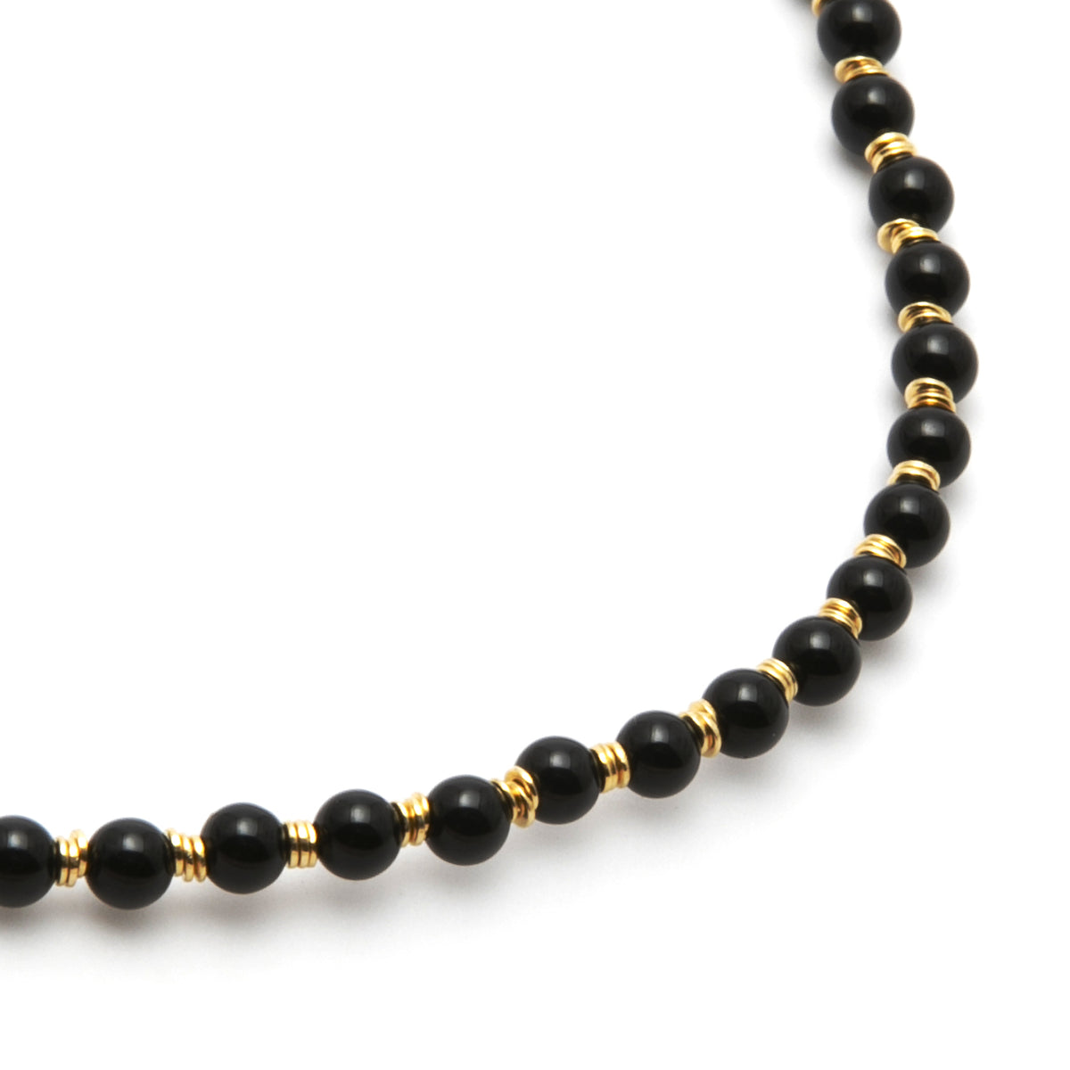 Black Agate Beaded Necklacee