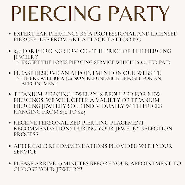 Piercing Appointment