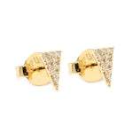Pavé Triangle Stud