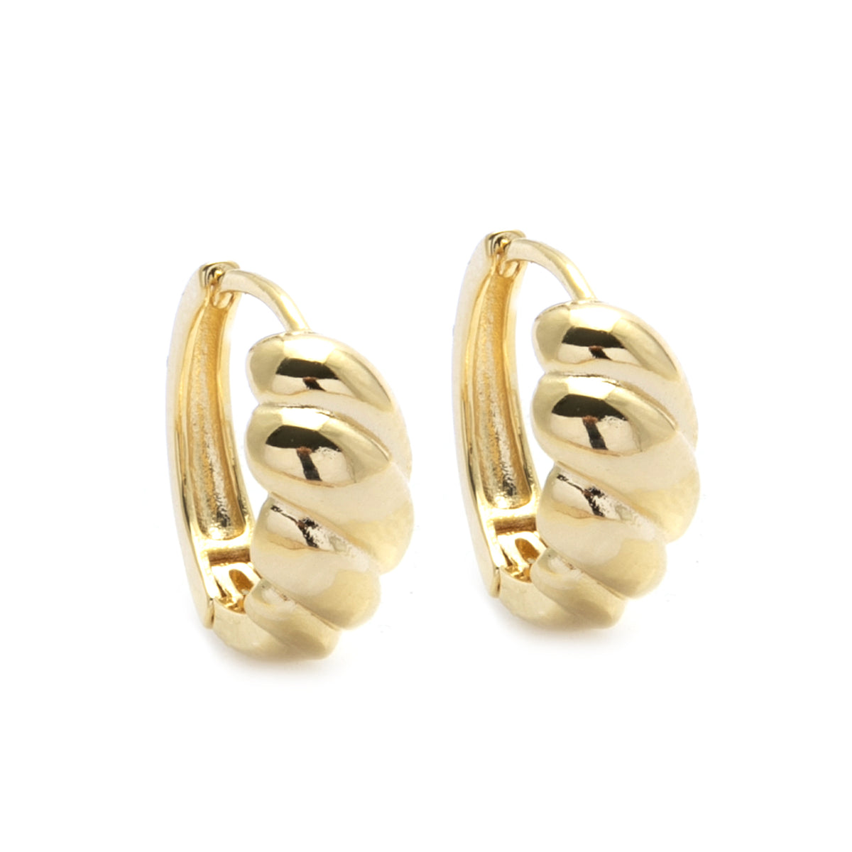 Mini Croissant Huggie Earring