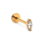 White Marquise Piercing Stud