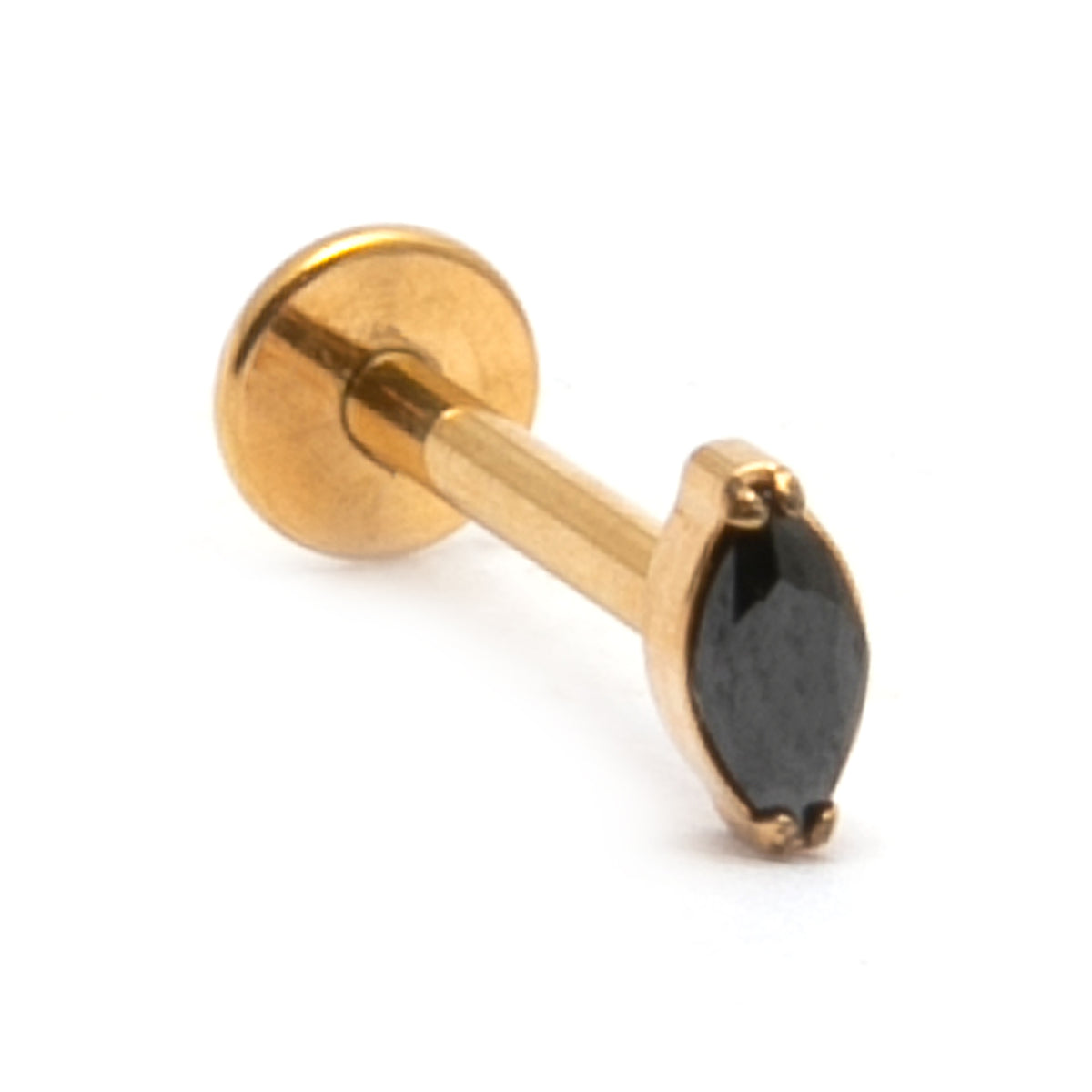 Black Marquise Piercing Stud