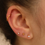 Plain Trinity Piercing Stud