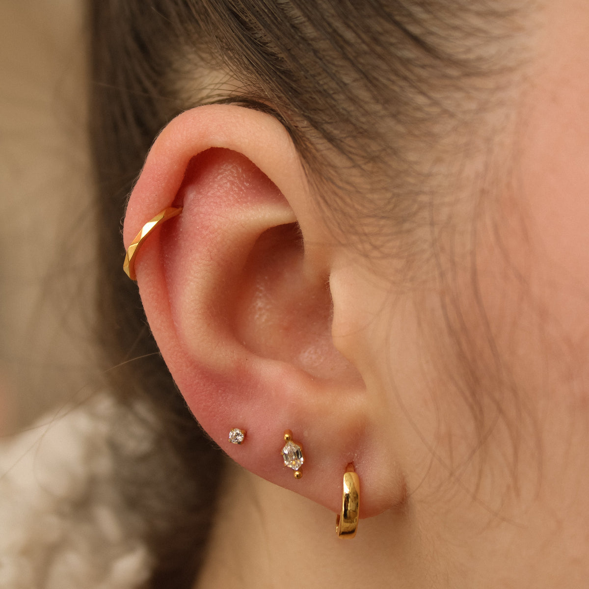 Hexagon Piercing Stud
