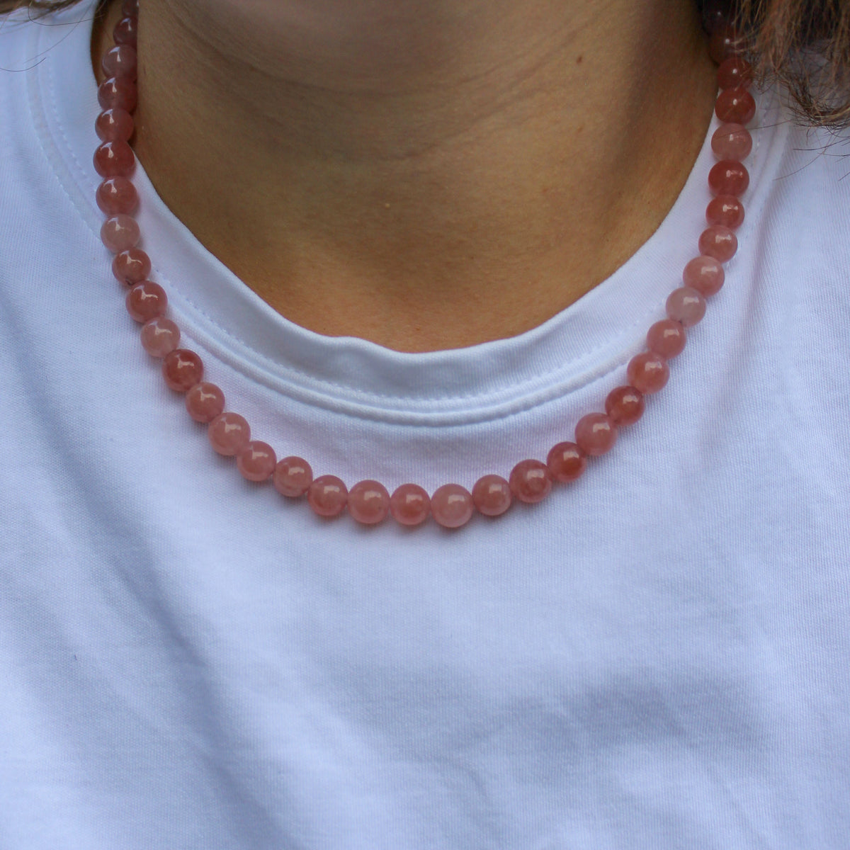 Mini Sara Necklace Strawberry Agate