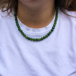 Mini Sara Necklace Green Jade