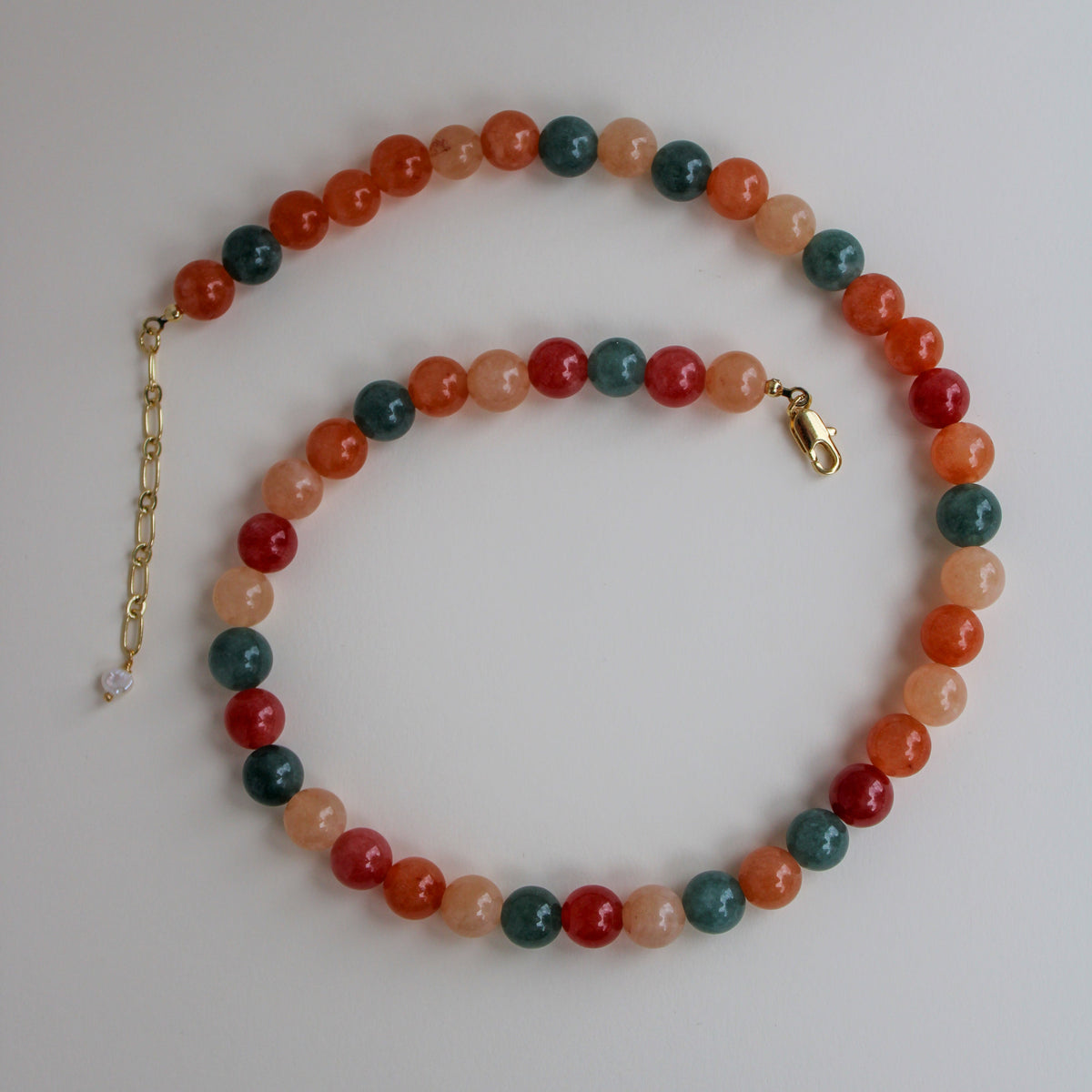 Mini Sara Necklace Rainbow Agate