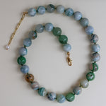 Sara Necklace Blue-Green Agate