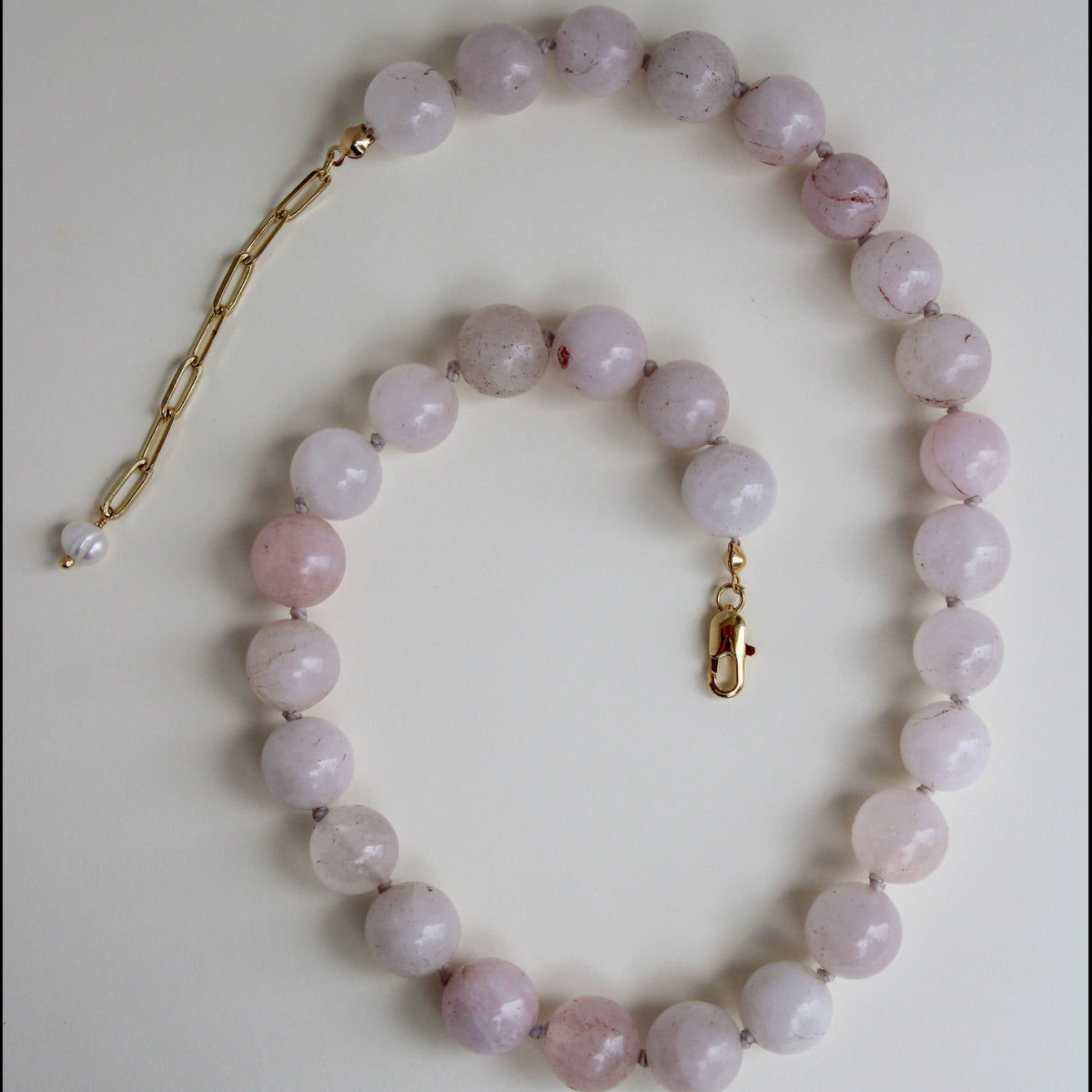 Sara Necklace Rose Quartz