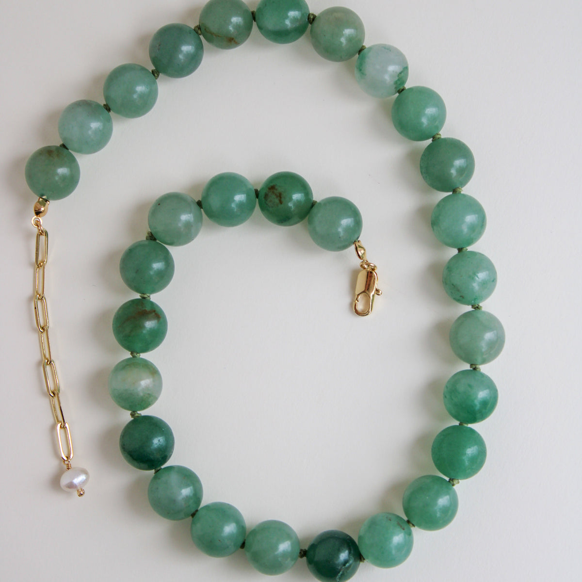 Sara Necklace Green Aventurine