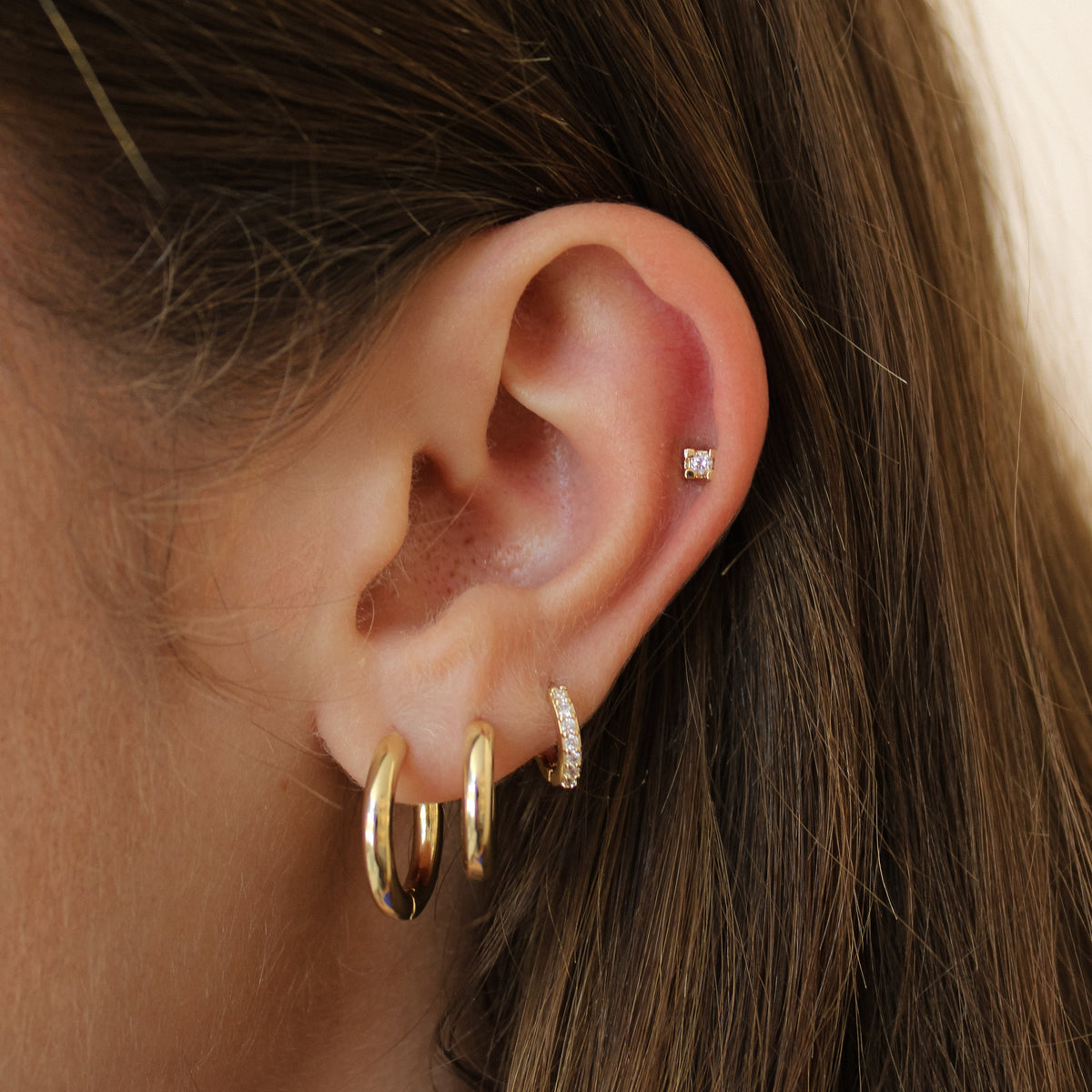 Baby Plain Huggie Earring