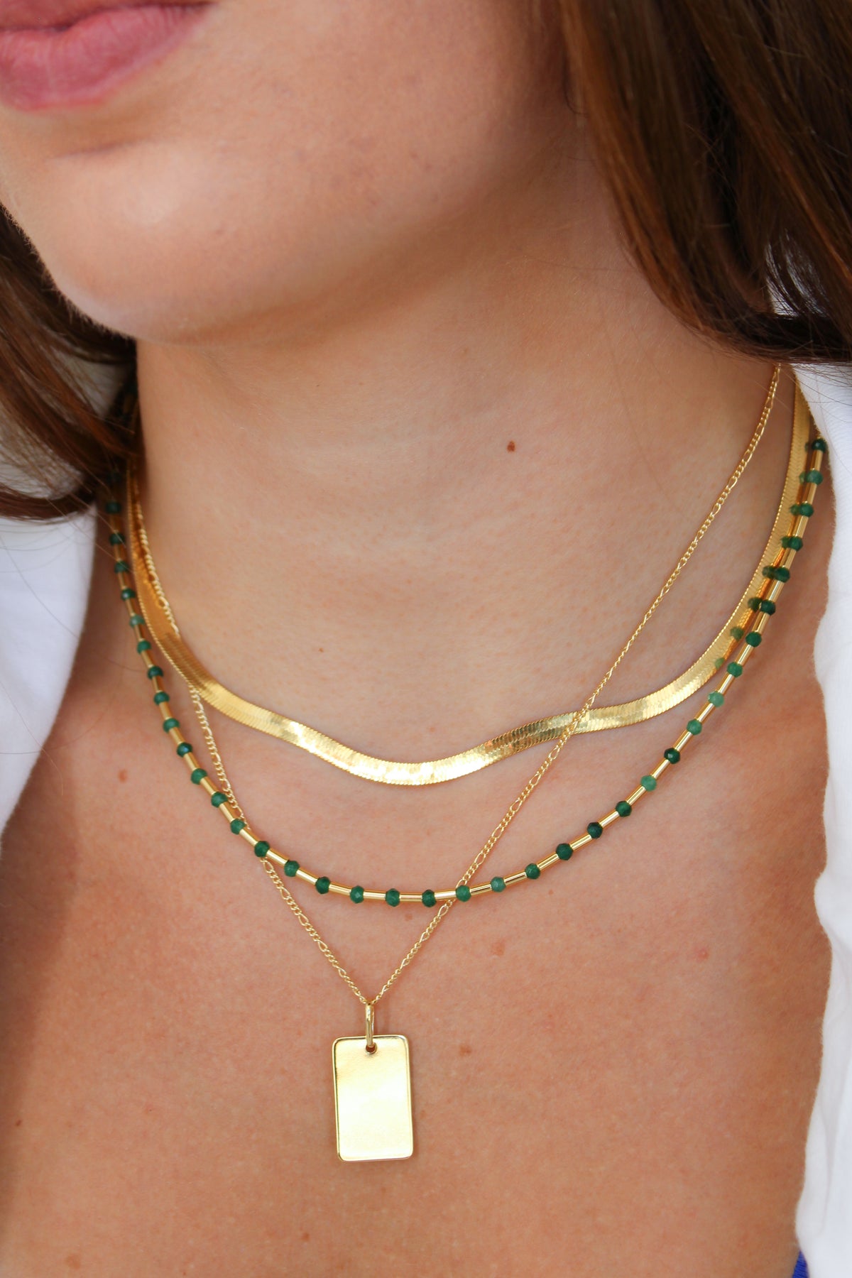 Green Iris Necklace