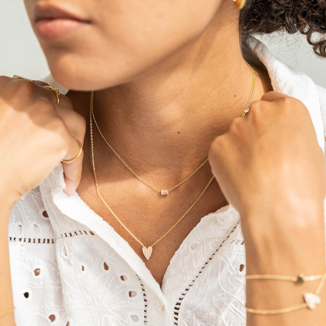 Heart Pavé Necklace