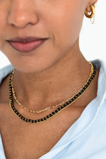 Black Agate Beaded Necklacee