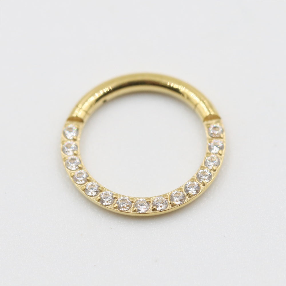 Pavé Piercing Hoop