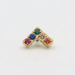 V Colorful Piercing Stud